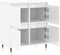 vidaXL - Dressoir - 60x35x70 - cm - bewerkt - hout - hoogglans - wit