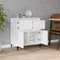 vidaXL - Dressoir - 60x35x70 - cm - bewerkt - hout - hoogglans - wit