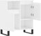 vidaXL - Dressoir - 60x35x70 - cm - bewerkt - hout - hoogglans - wit