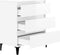 vidaXL - Dressoir - 60x35x70 - cm - bewerkt - hout - hoogglans - wit