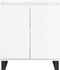 vidaXL - Dressoir - 60x35x70 - cm - bewerkt - hout - hoogglans - wit