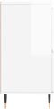 vidaXL - Dressoir - 60x35x70 - cm - bewerkt - hout - hoogglans - wit