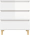 vidaXL - Dressoir - 60x35x70 - cm - bewerkt - hout - hoogglans - wit
