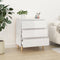 vidaXL - Dressoir - 60x35x70 - cm - bewerkt - hout - hoogglans - wit