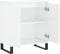 vidaXL - Dressoir - 60x35x70 - cm - bewerkt - hout - hoogglans - wit