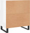 vidaXL - Dressoir - 60x35x70 - cm - bewerkt - hout - hoogglans - wit