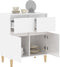 vidaXL - Dressoir - 60x35x70 - cm - bewerkt - hout - hoogglans - wit