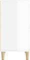 vidaXL - Dressoir - 60x35x70 - cm - bewerkt - hout - hoogglans - wit