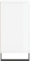 vidaXL - Dressoir - 60x35x70 - cm - bewerkt - hout - hoogglans - wit