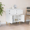 vidaXL - Dressoir - 60x35x70 - cm - bewerkt - hout - hoogglans - wit