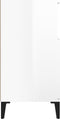 vidaXL - Dressoir - 60x35x70 - cm - bewerkt - hout - hoogglans - wit