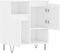 vidaXL - Dressoir - 60x35x70 - cm - bewerkt - hout - hoogglans - wit