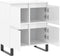 vidaXL - Dressoir - 60x35x70 - cm - bewerkt - hout - hoogglans - wit
