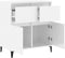 vidaXL - Dressoir - 60x35x70 - cm - bewerkt - hout - hoogglans - wit