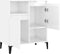 vidaXL - Dressoir - 60x35x70 - cm - bewerkt - hout - hoogglans - wit