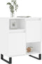 vidaXL - Dressoir - 60x35x70 - cm - bewerkt - hout - hoogglans - wit