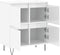 vidaXL - Dressoir - 60x35x70 - cm - bewerkt - hout - hoogglans - wit
