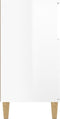 vidaXL - Dressoir - 60x35x70 - cm - bewerkt - hout - hoogglans - wit