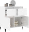 vidaXL - Dressoir - 60x35x70 - cm - bewerkt - hout - hoogglans - wit