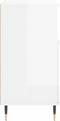 vidaXL - Dressoir - 60x35x70 - cm - bewerkt - hout - hoogglans - wit