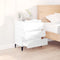 vidaXL - Dressoir - 60x35x70 - cm - bewerkt - hout - hoogglans - wit