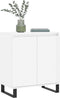 vidaXL - Dressoir - 60x35x70 - cm - bewerkt - hout - hoogglans - wit