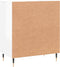 vidaXL - Dressoir - 60x35x70 - cm - bewerkt - hout - hoogglans - wit