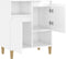 vidaXL - Dressoir - 60x35x70 - cm - bewerkt - hout - hoogglans - wit
