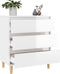 vidaXL - Dressoir - 60x35x70 - cm - bewerkt - hout - hoogglans - wit