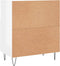 vidaXL - Dressoir - 60x35x70 - cm - bewerkt - hout - hoogglans - wit