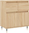 vidaXL - Dressoir - 60x35x70 - cm - bewerkt - hout - sonoma - eikenkleurig