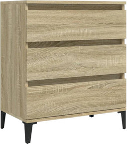 vidaXL - Dressoir - 60x35x70 - cm - bewerkt - hout - sonoma - eikenkleurig