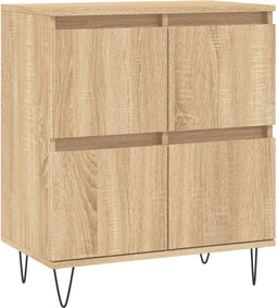 vidaXL - Dressoir - 60x35x70 - cm - bewerkt - hout - sonoma - eikenkleurig