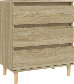 vidaXL - Dressoir - 60x35x70 - cm - bewerkt - hout - sonoma - eikenkleurig