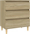 vidaXL - Dressoir - 60x35x70 - cm - bewerkt - hout - sonoma - eikenkleurig
