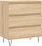 vidaXL - Dressoir - 60x35x70 - cm - bewerkt - hout - sonoma - eikenkleurig