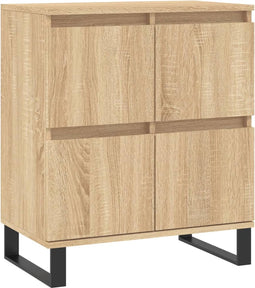 vidaXL - Dressoir - 60x35x70 - cm - bewerkt - hout - sonoma - eikenkleurig