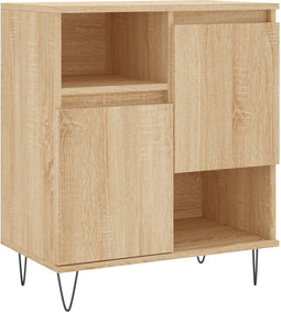 vidaXL - Dressoir - 60x35x70 - cm - bewerkt - hout - sonoma - eikenkleurig