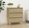 vidaXL - Dressoir - 60x35x70 - cm - bewerkt - hout - sonoma - eikenkleurig