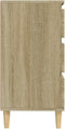 vidaXL - Dressoir - 60x35x70 - cm - bewerkt - hout - sonoma - eikenkleurig