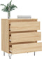 vidaXL - Dressoir - 60x35x70 - cm - bewerkt - hout - sonoma - eikenkleurig