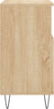 vidaXL - Dressoir - 60x35x70 - cm - bewerkt - hout - sonoma - eikenkleurig