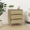 vidaXL - Dressoir - 60x35x70 - cm - bewerkt - hout - sonoma - eikenkleurig