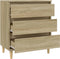 vidaXL - Dressoir - 60x35x70 - cm - bewerkt - hout - sonoma - eikenkleurig