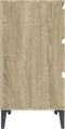 vidaXL - Dressoir - 60x35x70 - cm - bewerkt - hout - sonoma - eikenkleurig