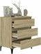 vidaXL - Dressoir - 60x35x70 - cm - bewerkt - hout - sonoma - eikenkleurig