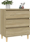 vidaXL - Dressoir - 60x35x70 - cm - bewerkt - hout - sonoma - eikenkleurig