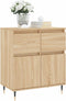 vidaXL - Dressoir - 60x35x70 - cm - bewerkt - hout - sonoma - eikenkleurig