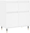 vidaXL - Dressoir - 60x35x70 - cm - bewerkt - hout - wit
