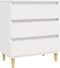 vidaXL - Dressoir - 60x35x70 - cm - bewerkt - hout - wit